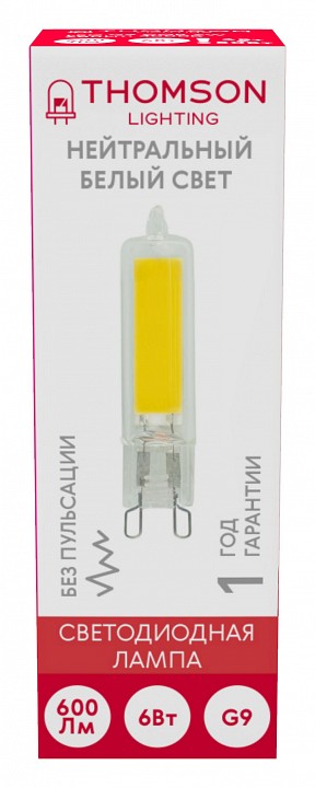 Лампа светодиодная Thomson G9 COB G9 6Вт 4000K TH-B4211